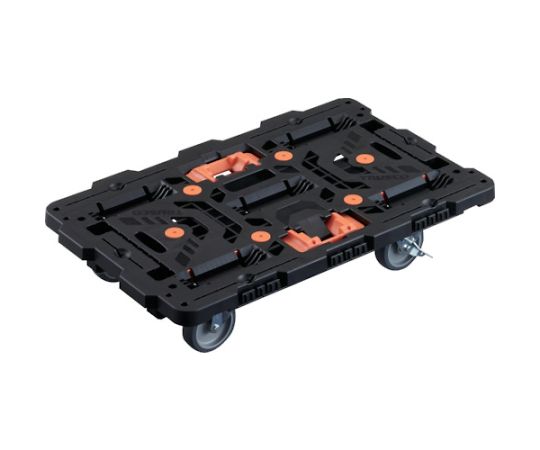 店内全品ポイント5倍★要エントリー★トラスコ中山 連結式樹脂製平台車 ビートル 700&times;450 自在5輪 内2輪ストッパー付 とめたろう付 BT700J5S2-E100T 1台｜Shop de clinic店 7,882円