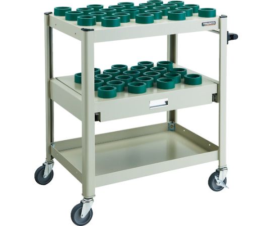 トラスコ中山 TCW型ツーリング手押し車 HSK63A BT40 NT40 45個 横すべり棚付 NG色 TCW-TE02CA-NG 1台 その他-花・ガーデン・DIY