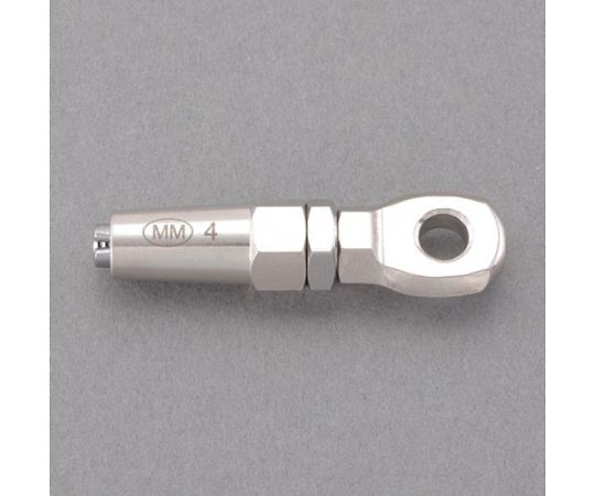 アズワン ワイヤー止め金具（ステンレス製） φ4.0×66mm EA638JB-124 1個