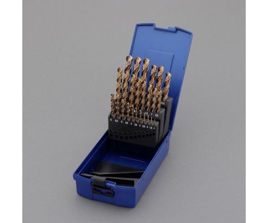 アズワン ストレートドリル(Co-HSS) 1.0-13.0mm/25本組 EA824FC-125 1セット