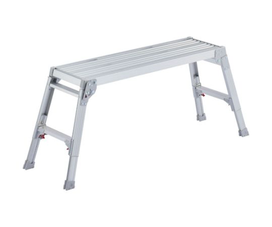 長谷川工業 アルミ製脚部伸縮式足場台 43～55cm（17678） DRS-1055C 1台