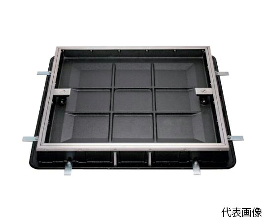 店内全品ポイント5倍★要エントリー★カネソウ カラ-舗装用鉄蓋（化粧用鉄蓋） 簡易密閉形 ステンレス目地 タイル用 充填深さ40mm MKSS-6-6070-HANDORUNASHI 1個／組｜Shop de clinic店