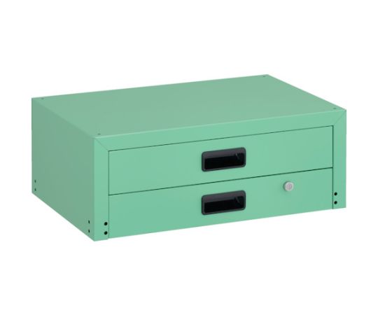 トラスコ中山 ラビットワゴン用2段抽き出し 600X400 青少年緑であること RBW-64X YG 1台