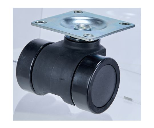 トラスコ中山 プレート式重荷重用低床型 双輪キャスターダブルベアリング ナイロン車66mm THCN66-P 1個