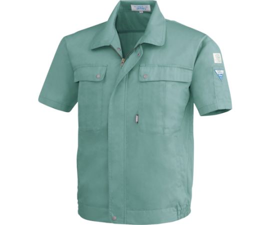店内全品ポイント5倍★要エントリー★ジーベック 半袖ブルゾン グリーン 4L 9291-60-4L 1着|Shop de clinic店