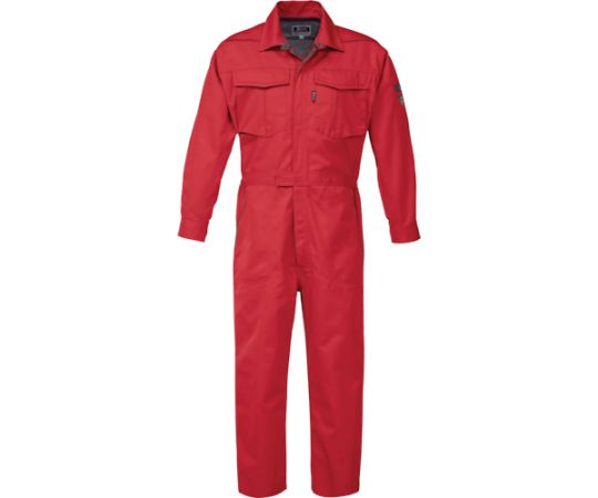 ジーベック ツナギ服 赤いこと M 34007-71-M 1着