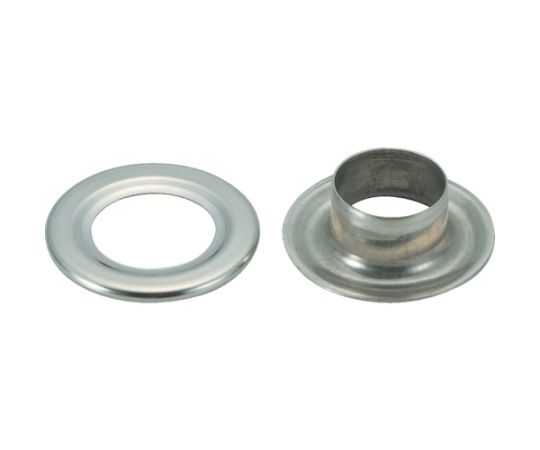 トラスコ中山 両面ハトメ 真鍮ニッケルメッキ 7mm 500組入 （円筒ケース入） THP-BN7 1パック(500組入)