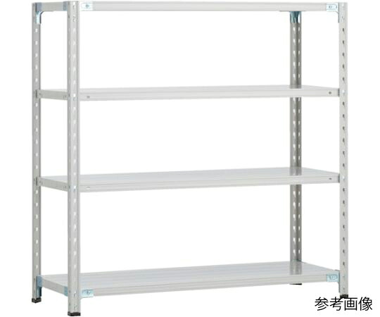 トラスコ中山 CB型セミボルトレス軽量棚 900X300XH1200 4段 WG色 CB-4334-WG 1セット