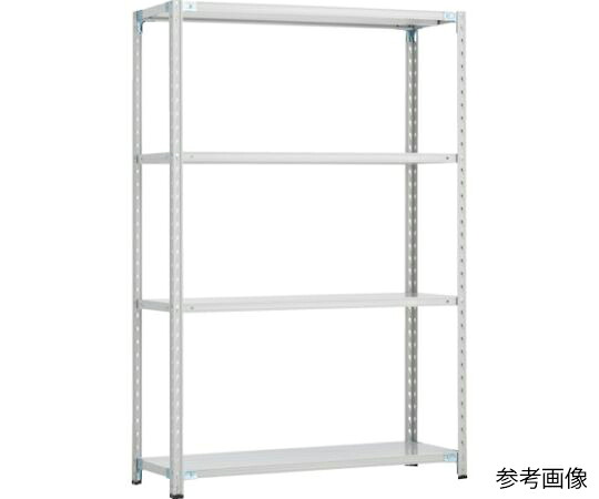 トラスコ中山 CB型セミボルトレス軽量棚 900X450XH1800 4段 WG色 CB-6344-WG 1セット