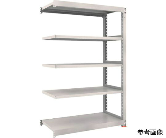 トラスコ中山 M3型中量棚 1500X471XH1500 5段 連結 免震樹脂ベース付 ネオグレー M3-5555BSFC 1台