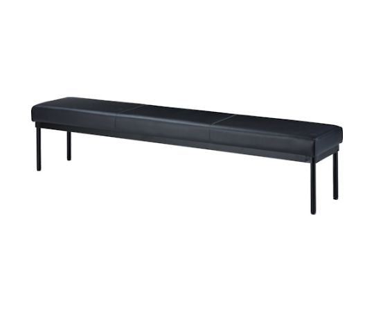 トラスコ中山 抗菌ロビーチェア 背なし 1800×350×400 ブラック MCK-1835-BK 1台