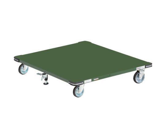 トラスコ中山 鋼鉄製平台車 1100X1100 Φ150ブレーキ付きプレス車 ロックストッパー付 PHT-1111H-150SS 1台