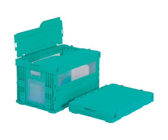 サンコー（三甲） フタ一体型折りたたみコンテナー 559170 マドコン HBC-51B-B 55917000GRKAMTM 1個