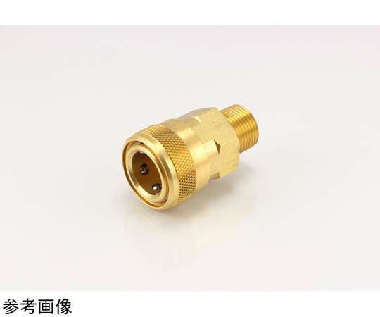 ニューマシン 両路開放型ソケット 真鍮製 NBR R 1（外ネジ） 8NSM-BS-N 1個