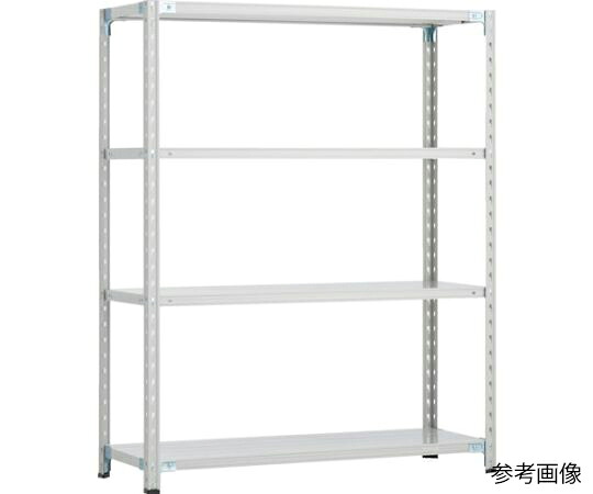 トラスコ中山 CB型セミボルトレス軽量棚 1500X450XH1500 4段 WG色 CB-5544-WG 1セット