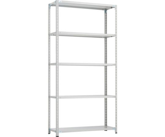 トラスコ中山 CB型セミボルトレス軽量棚 1200X450XH2400 5段 WG色 CB-8445-WG 1セット｜Shop de clinic店