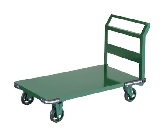 トラスコ中山 鋼鉄製運搬車 1200X600 Φ150 ハンドル側自在車 鋳物車輪 OH-2LR 1台