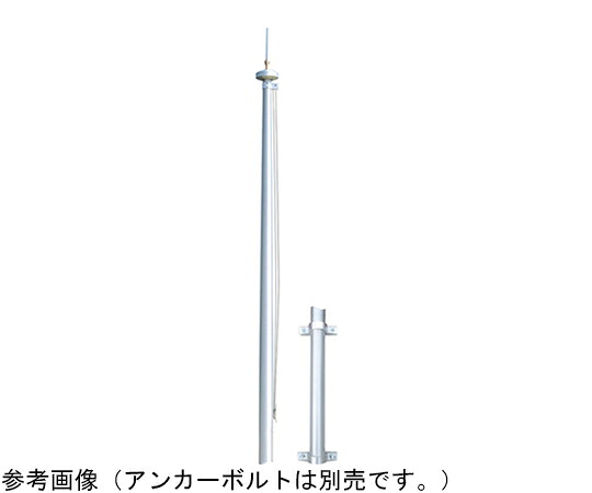 サンポール 信号旗極点 避雷針兼用索条型 ダンス楽隊式 H12m 1本 FL-12HBA【大型商いものの為代引不可】