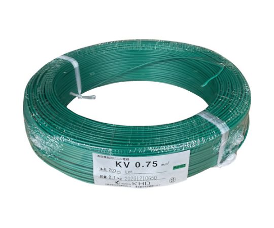 KHD KV0.75 計器用ビニル基電話線 緑 200m 1巻 KV0.75SQ-10-200M