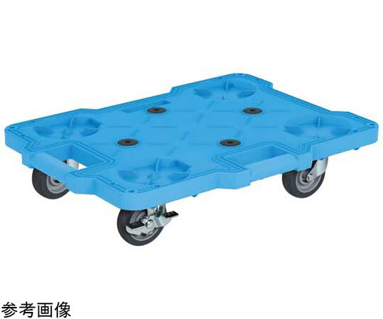 サカエ 持ちはこび（サイレントエラストマー）520×390粍 青色 4輪自在（ストッパー） 1個 SCR-B400SEBS【大型商いものの為代引不可】