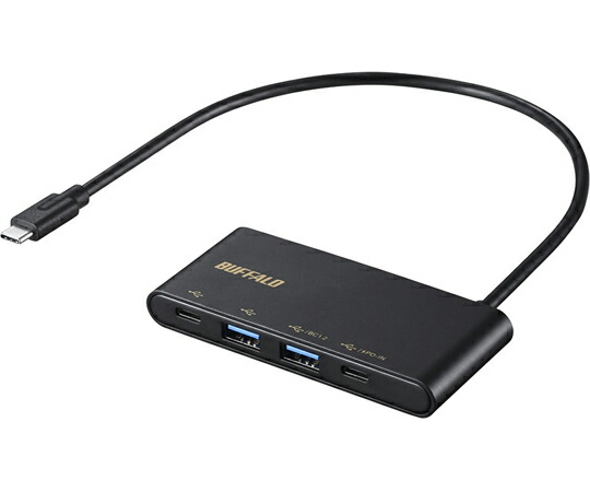 BUFFALO USB 3.2（Gen 2）二階建てバス力強さ4界面PD相応うこしき 黒いこと 1個 BSH4U500C1PBK
