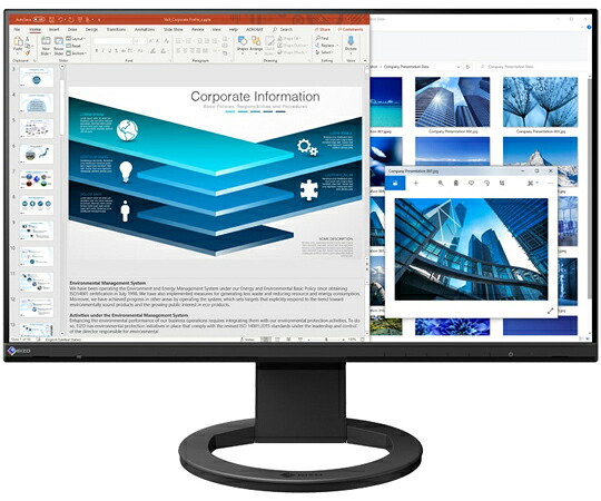 EIZO 液晶ディスプレイ 23.8型 1920×1080 HDMI・DisplayPort・USB Type-C ブラック スピーカーあり 1台 EV2480-ZBK