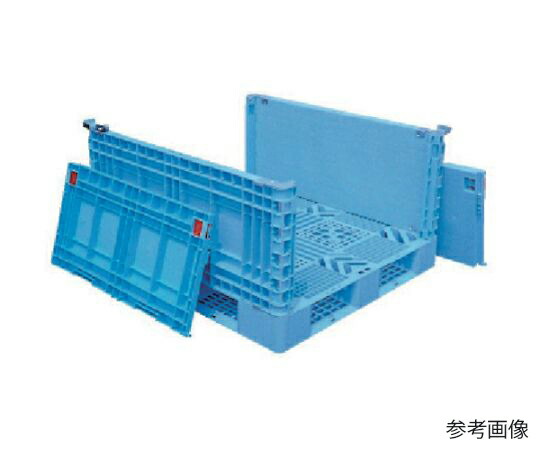 岐阜プラスチック工業 パレットボックスBJ-S・1211x65　1段両扉11　ブルー 1台 BJ-S1211X65-W11【大型商品の為代引不可】