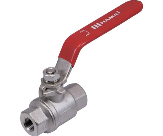 ハマイ ステンレス製フルボアボールバルブ（レバー） 全長82mm 1個 FST-01-25RC
