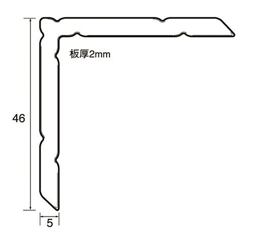 福井金属工芸 アルミ額用鉄角金具46×5 500個入 500個入 6278