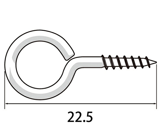 福井金属工芸 丸ヒートン22.5mm 1セット（1000本入） 1セット(1000本入) 6900-C