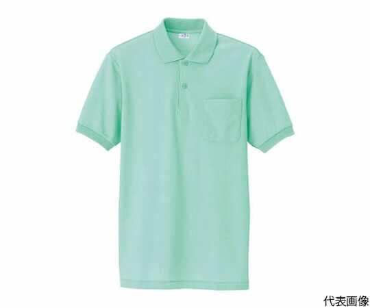 アイトス 半袖ポロシャツ（男女兼用）　ミントグリーン　5L 1着 861-005-5L