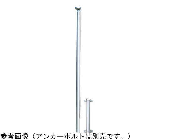 サンポール フラッグポール ロープ型 バンド式 H8m 1本 FP-8BA【大型商品の為代引不可】
