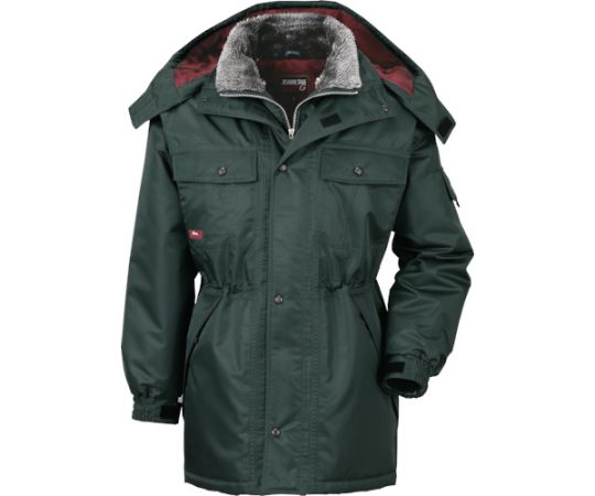 ジーベック 防水防寒コート グリーン L 1着 571-60-L