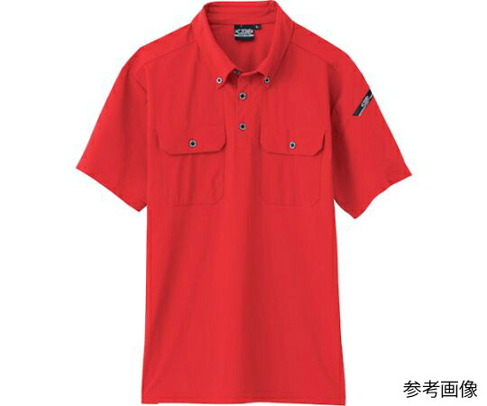 ジーベック 半袖ポロシャツ レッド 3L 1着 6080-71-3L
