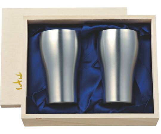田辺金具 華 タンブラー 200ml 艶消し 桐箱2ヶセット 1セット（2個入） 1セット(2個入)