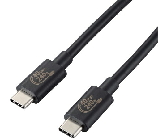 エレコム USB4有線テレビ C-C印字機 公証品 USB Power Delivery相応う 240W 1.0m 黒いこと 1本 USB4-CCPE10NBK