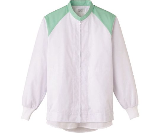 サーヴォ（サンペックスイスト） 長袖ジャンバー　白Xグリーン 1着 FA-2713-M