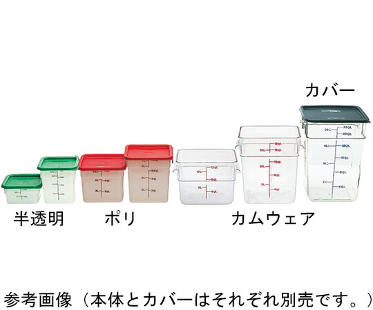 CAMBRO（キャンブロ） 角型フードコンテナー・半透明 約20.8L 1個 22SFSPP