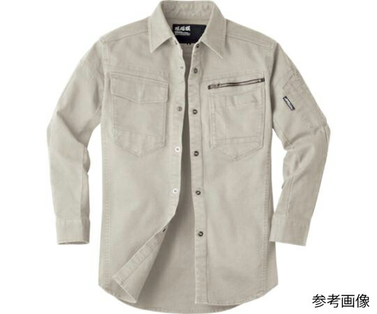 ジーベック 長袖シャツ サンドベージュ M 1着 2174-39-M