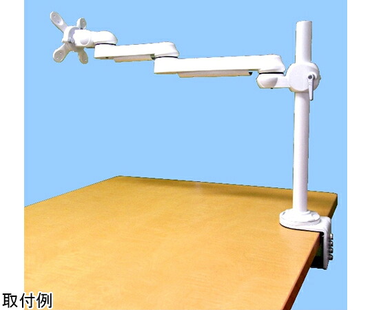 モダンソリッド 液晶モニター用 アーム長616mm ホワイト 1台 LA-51SC-1Q-WH