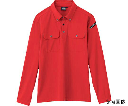 ジーベック 長袖ポロシャツ レッド 5L 1着 6085-71-5L