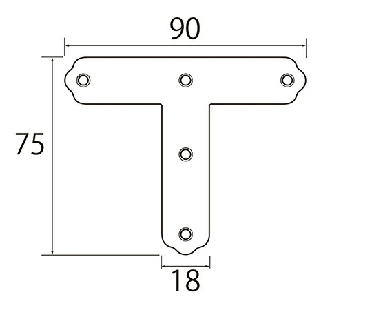 福井金属工芸 ステンレスT型金具90mm 30個入 30個入 6286