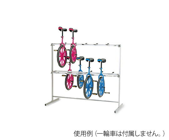 エバニュー 一輪車ラック　2段20台掛 1台 EKD119【大型商品の為代引不可】