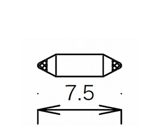 東京精密 RONDCOM71C/72A/75GB/R76A用スタイラス（両側）　7.5mm 1個 0101 080【大型商品の為代引不可】
