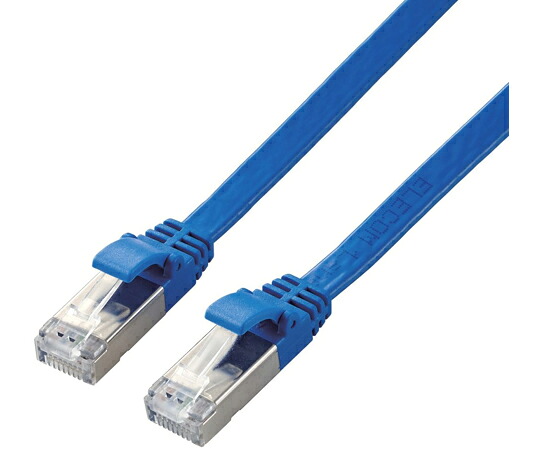 エレコム LANケーブル　CAT7準拠　フラット　5.0m　ブルー 1本 LD-TWSF/BU5