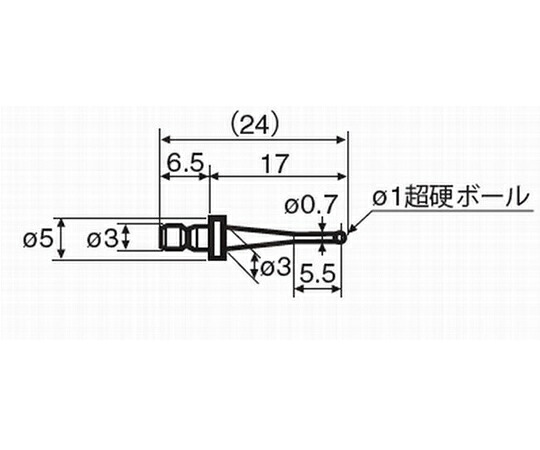 東京精密 RONDCOM用測定子（小穴）　24mm 1個 0194 001【大型商品の為代引不可】