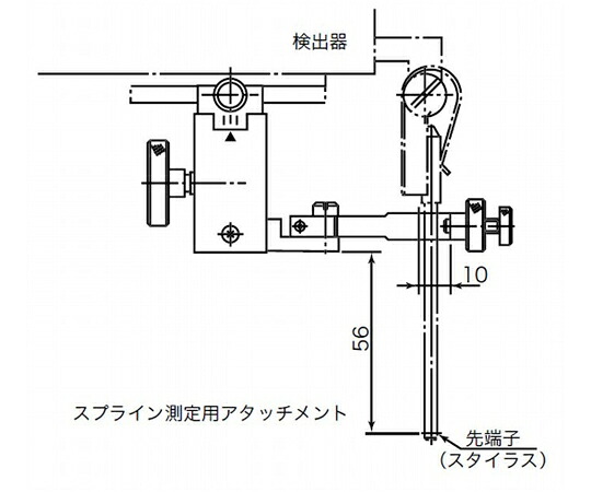 東京精密 RONDCOM71C/72A/73A/75GB/R76A用スプライン測定用アタッチメント 1個 E-DA-R203B【大型商品の為代引不可】