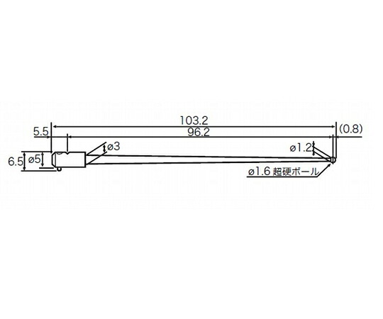 東京精密 RONDCOM用測定子（汎用）　全長65.8mm 1個 EM46000-S302【大型商品の為代引不可】