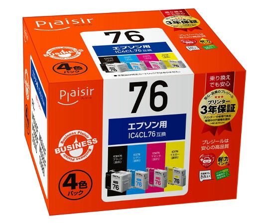 プレジール プレジール　汎用インクカートリッジ　4色パック 1個 BPL-E76-4P
