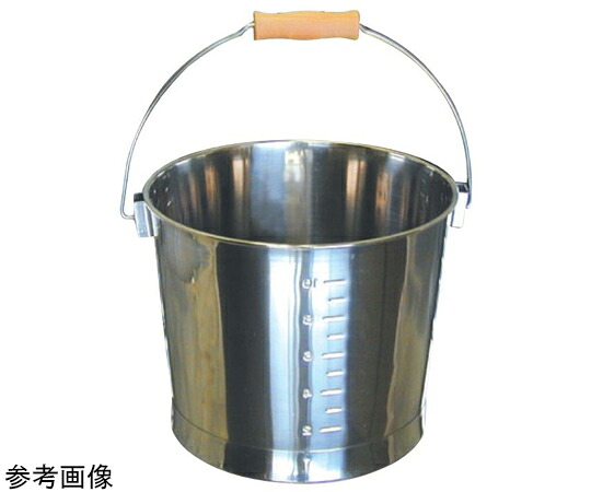 スギコ産業 18-8目盛付井戸釣瓶（押し付ける）約15L 1個 SH-641B